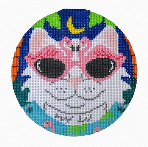 Florida Cat Painted Canvas CBK Needlepoint Collections  - 1