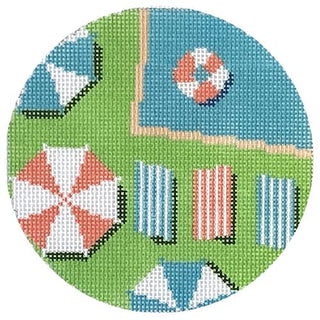 Florida Pool Day Painted Canvas Morgan Julia Designs 
