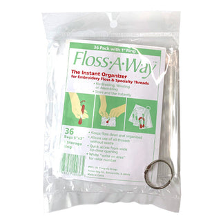 Floss A Way Thread Organizer Bags 36 Count Accessories Fleur de Paris 
