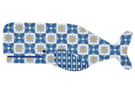 Flower Whale Painted Canvas Melissa Shirley Designs  - 1