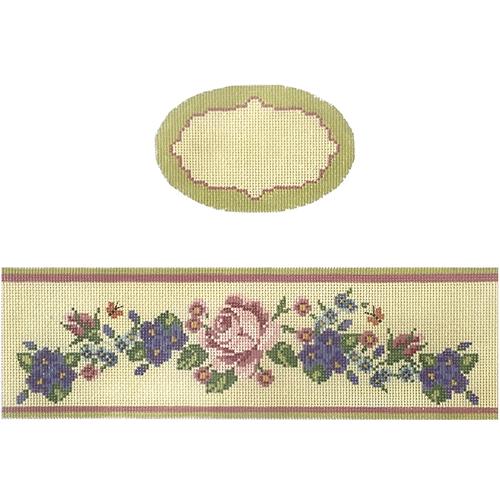 Flowers Hinged Box with Hardware Painted Canvas Funda Scully 