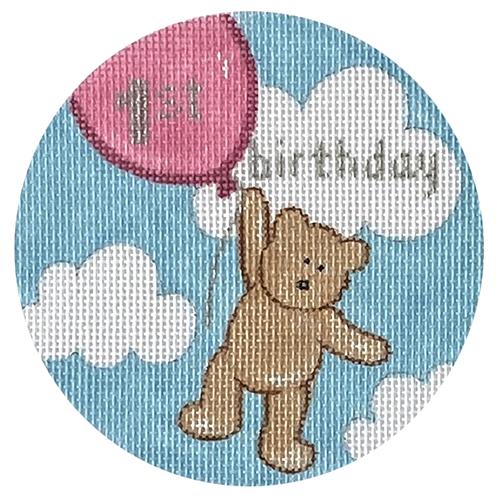 Flying High Teddy 1st Birthday - Pink Painted Canvas Pepperberry Designs 