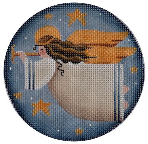 Folk Angel Painted Canvas Rebecca Wood Designs  - 1