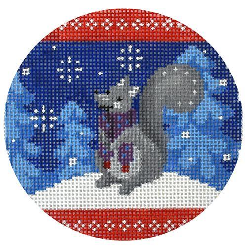 Folk Animals   Squirrel Painted Canvas Abigail Cecile  - 1
