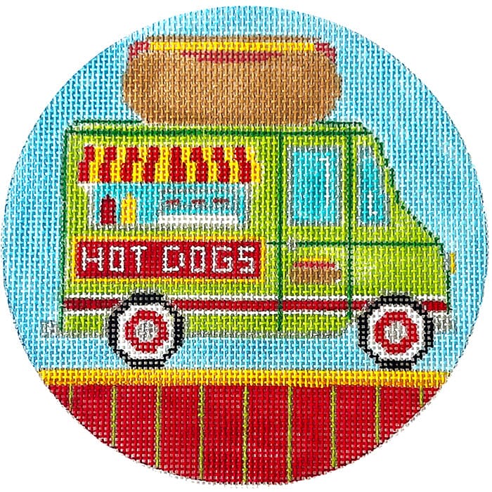 Food Truck - Hot Dog Painted Canvas The Meredith Collection 