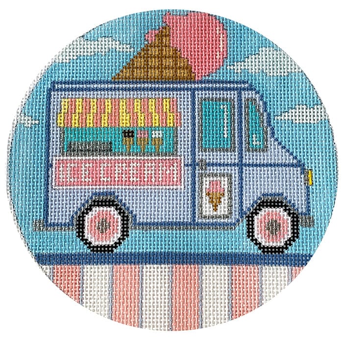 Food Truck - Ice Cream Painted Canvas The Meredith Collection 