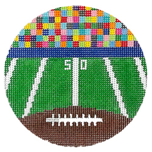 Football Field Round ZIA Painted Canvas Danji Designs 