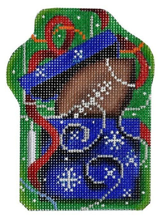Football in Present Ornament Painted Canvas Associated Talents 

