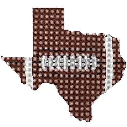 Football State Shaped - Texas Painted Canvas The Meredith Collection 