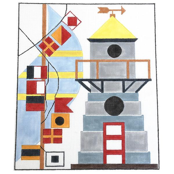 For The Birds Lighthouse Painted Canvas Melissa Prince Designs  - 1