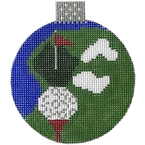 Fore! Golf Reflection Bauble Painted Canvas Whimsy & Grace 