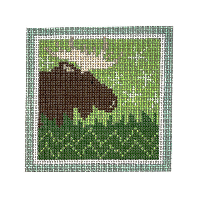 Forest Creatures   Moose Painted Canvas Pippin  - 1