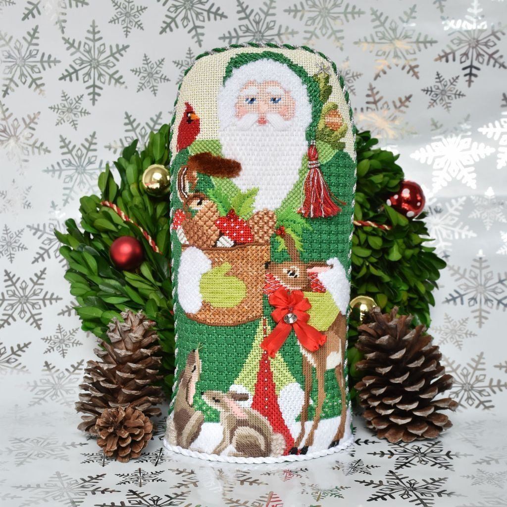Forest Friends Santa Needlepoint Kit Kits Kirk & Bradley 

