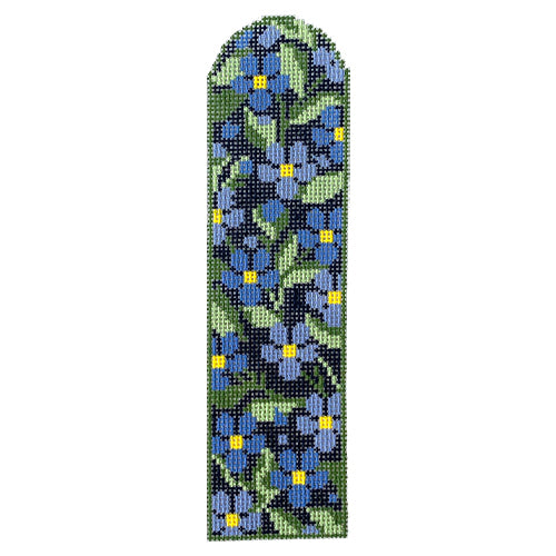 Forget-Me-Not Bookmark - Navy Painted Canvas Whimsy & Grace 