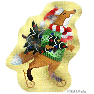 Fox & Fir Tree Painted Canvas Kirk & Bradley 
