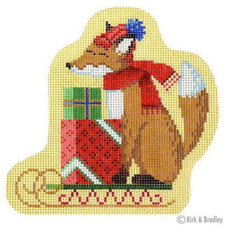 Fox & Toboggan Painted Canvas Kirk & Bradley 
