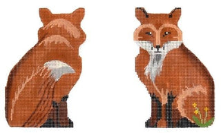 Fox Two Sided Painted Canvas Labors of Love Needlepoint 
