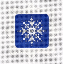 Framed Snowflake Blue Painted Canvas Pepperberry Designs 