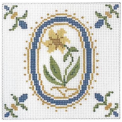French Country Flower #4 Painted Canvas Tina Griffin Designs  - 1