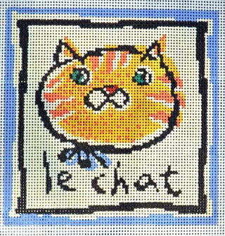 French Lesson Cat Painted Canvas Birds of a Feather 

