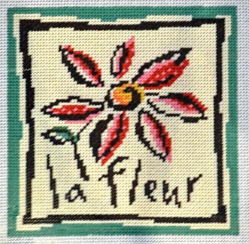 French Lesson Flower Painted Canvas Birds of a Feather  - 1