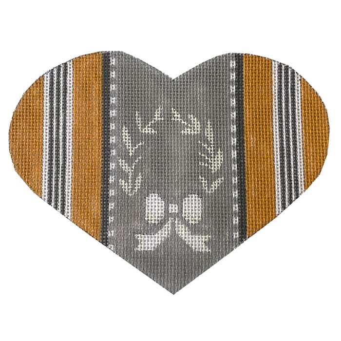 French Ticking Heart with SG Painted Canvas Patricia Sone  - 1