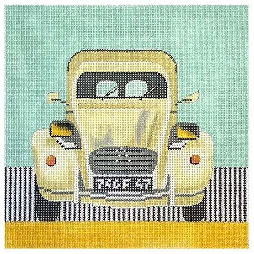 French Vintage Car Painted Canvas Colors of Praise 