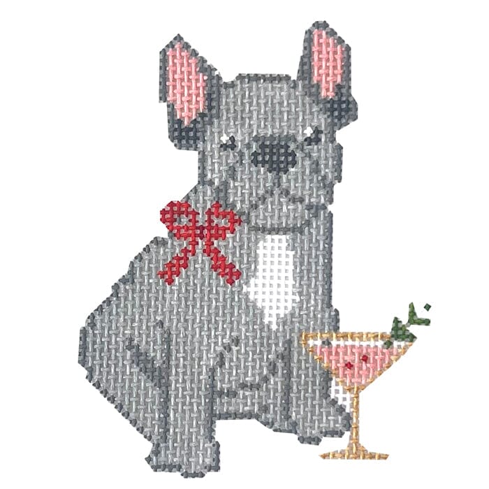 Frenchie Ornament Painted Canvas Coco Frank Studio 
