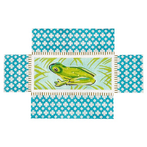 Frog in Grass Brick Cover Painted Canvas Colors of Praise 