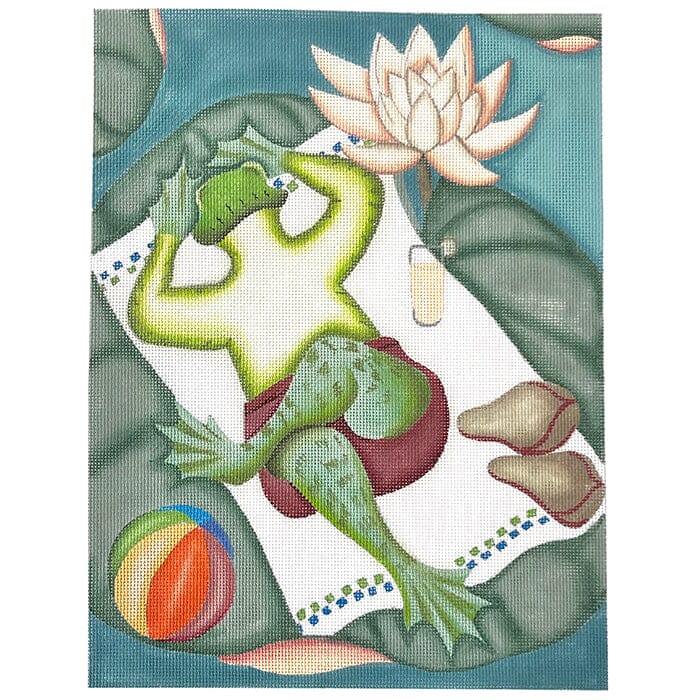 Frog Sun'n Painted Canvas CBK Needlepoint Collections 