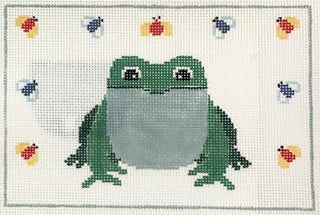 Frog Tooth Fairy Pillow Painted Canvas Kathy Schenkel Designs 
