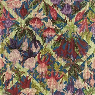 Fuchsia Trellis Needlepoint Kit Kits Elizabeth Bradley Design Dark Blue 
