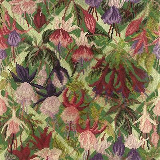 Fuchsia Trellis Needlepoint Kit Kits Elizabeth Bradley Design Dark Green 
