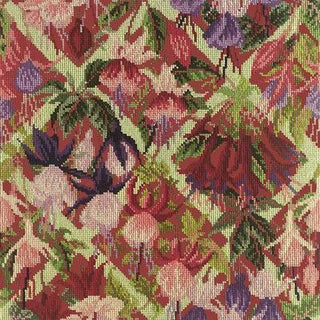 Fuchsia Trellis Needlepoint Kit Kits Elizabeth Bradley Design Dark Red 
