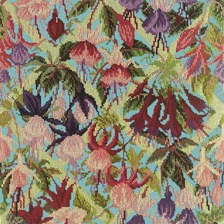 Fuchsia Trellis Needlepoint Kit Kits Elizabeth Bradley Design Duck Egg Blue 
