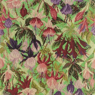 Fuchsia Trellis Needlepoint Kit Kits Elizabeth Bradley Design Grass Green 
