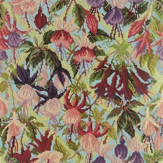 Fuchsia Trellis Needlepoint Kit Kits Elizabeth Bradley Design Pale Blue 
