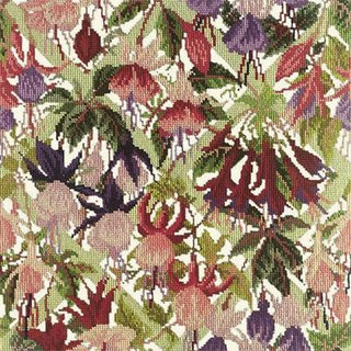 Fuchsia Trellis Needlepoint Kit Kits Elizabeth Bradley Design Winter White 

