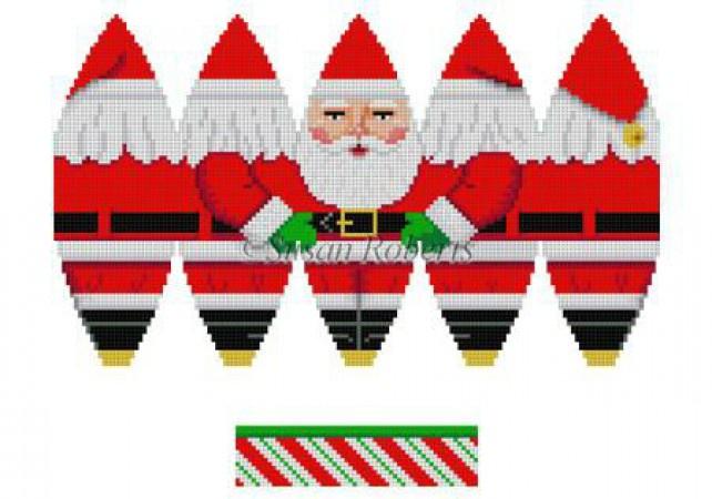 Full Santa 3D Hot Air Balloon Ornament on 18 Painted Canvas Susan Roberts Needlepoint Designs Inc.  - 1