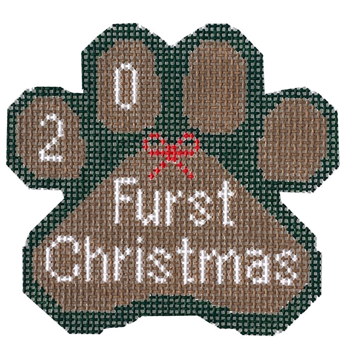 Furst Christmas Paw Painted Canvas Penny Linn Designs  - 1