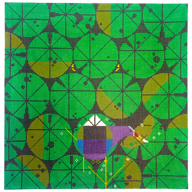 Gallinule & Gator Painted Canvas Charley Harper 
