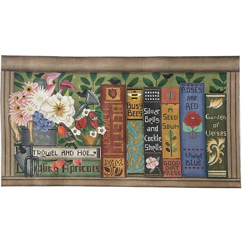 Garden Books Nook Painted Canvas Melissa Shirley Designs  - 1