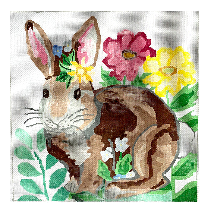 Garden Bunny Painted Canvas Jean Smith  - 1