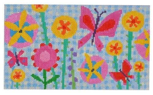 Garden Check Painted Canvas Birds of a Feather  - 1