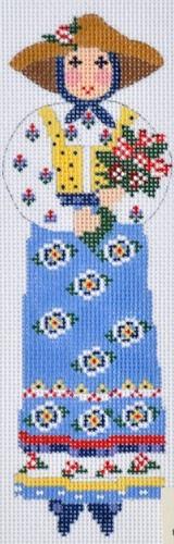 Garden Lady w/ flowers Painted Canvas Cooper Oaks Design  - 1