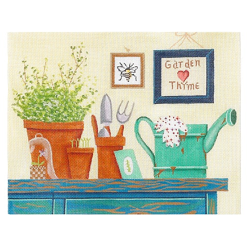 Garden Thyme Painted Canvas Vallerie Needlepoint Gallery 