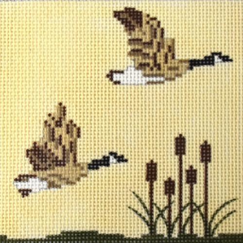 Geese Coaster Painted Canvas J. Child Designs  - 1