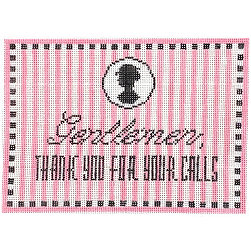 Gentleman, Thank You Painted Canvas Wipstitch Needleworks 
