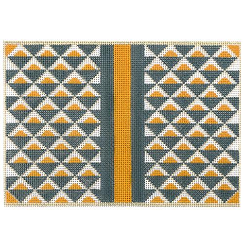 Geometric Clutch - Sunrise Painted Canvas Audrey Wu Designs 