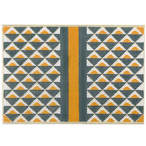 Geometric Clutch   Sunrise Painted Canvas Audrey Wu Designs 
